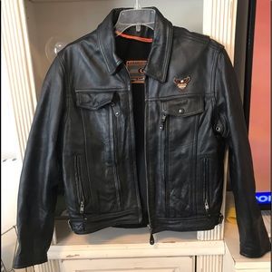 Black Leather Biker Jacket - Classic Men's Style